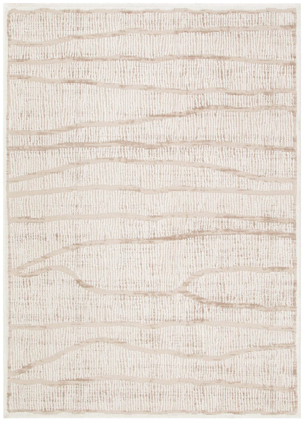 Cascadia Abstract Ivory Lines Rug