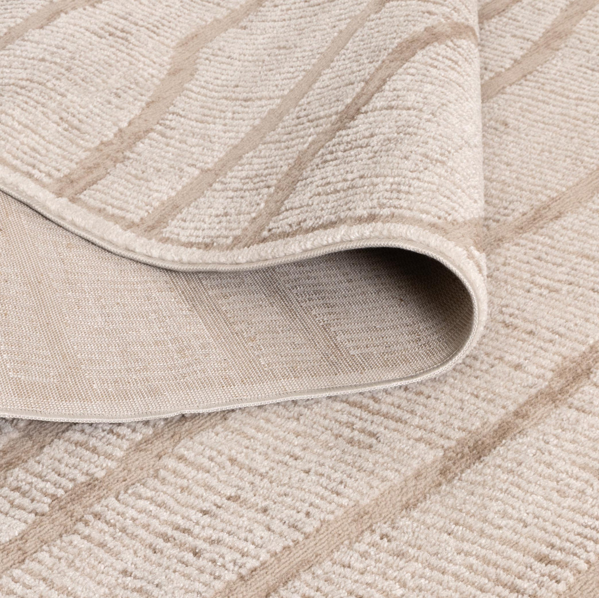 Cascadia Abstract Ivory Lines Rug