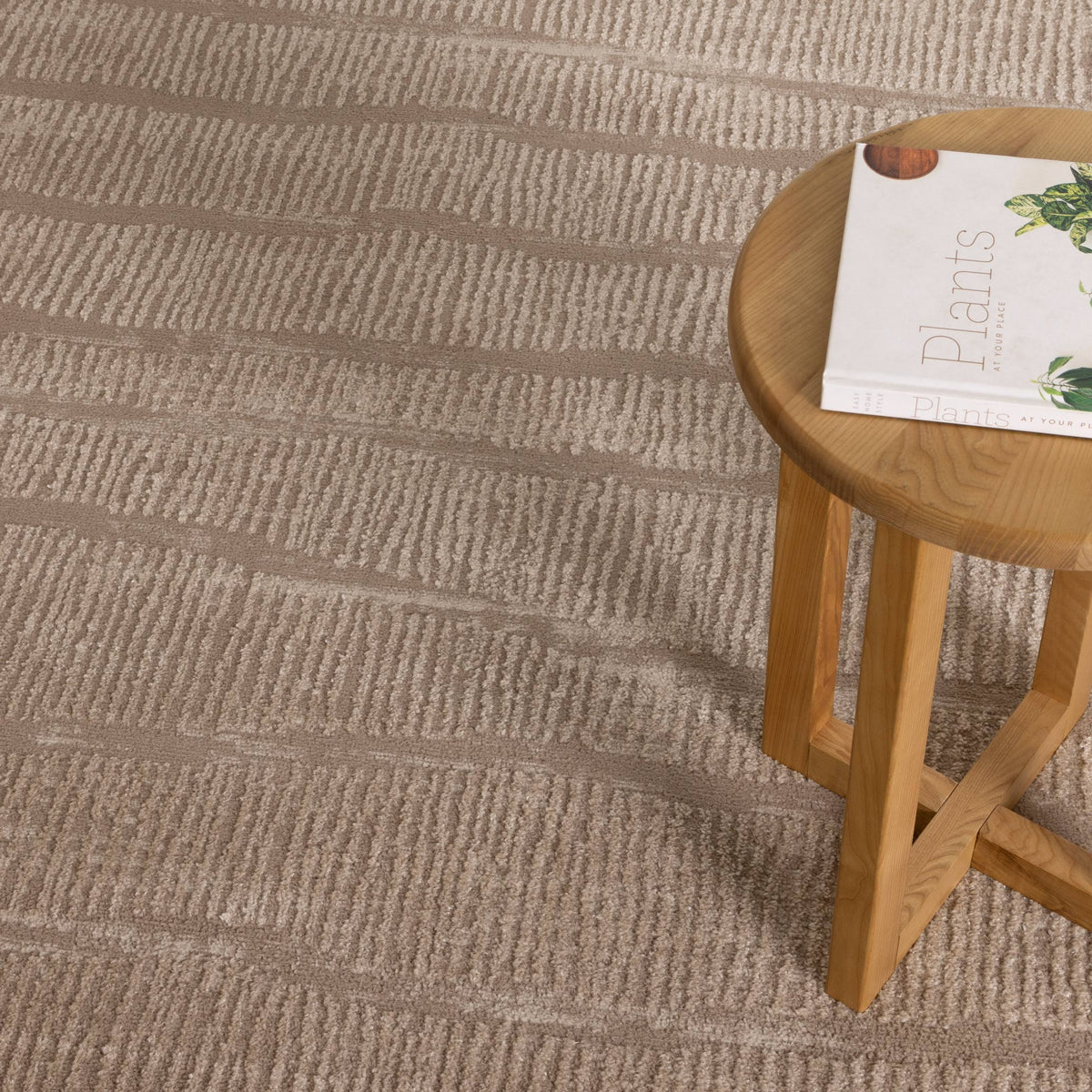 Cascadia Abstract Beige Lines Rug