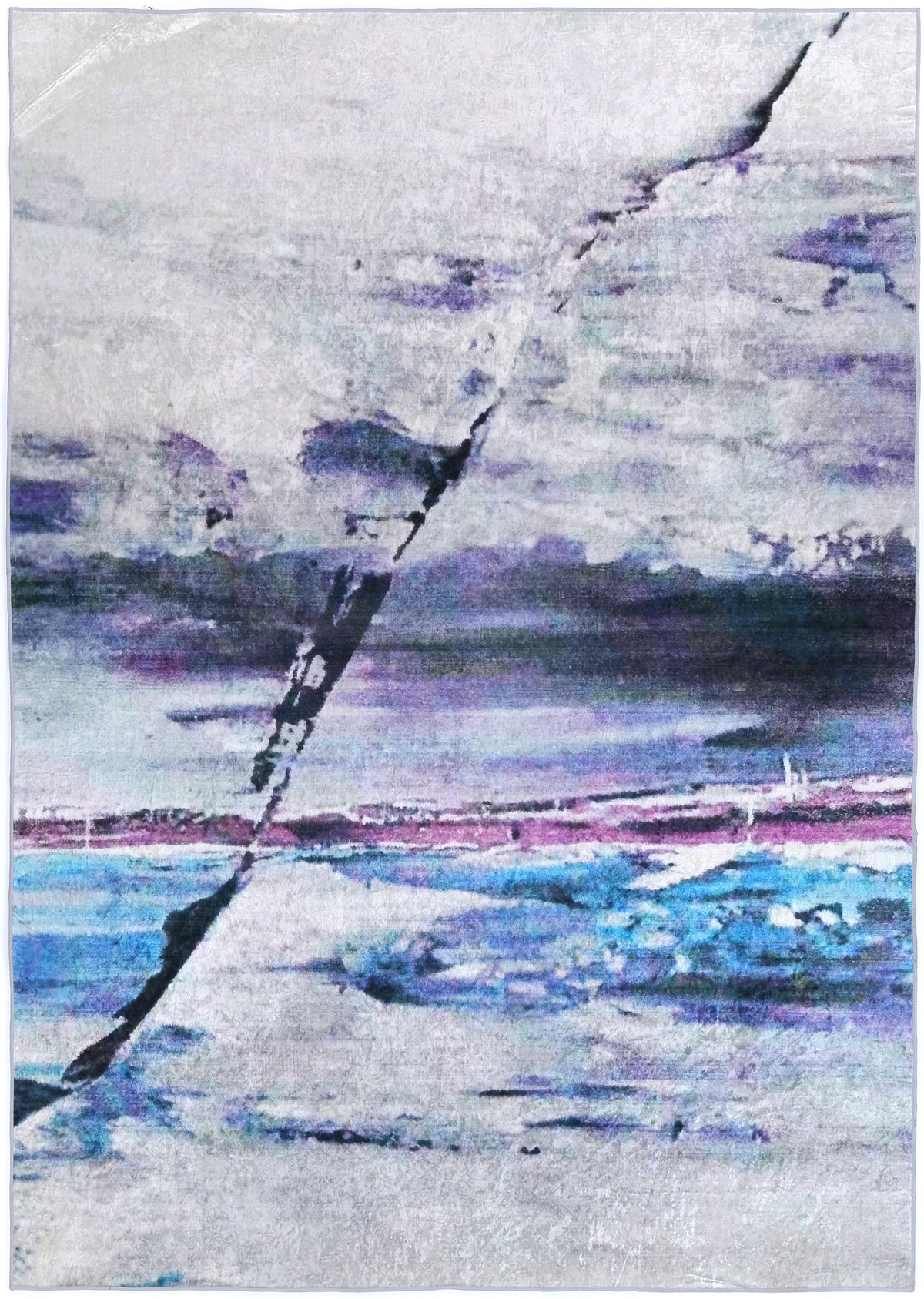 Kinetic Multi Watercolour Pastel Non-Slip Rug - ANGE03