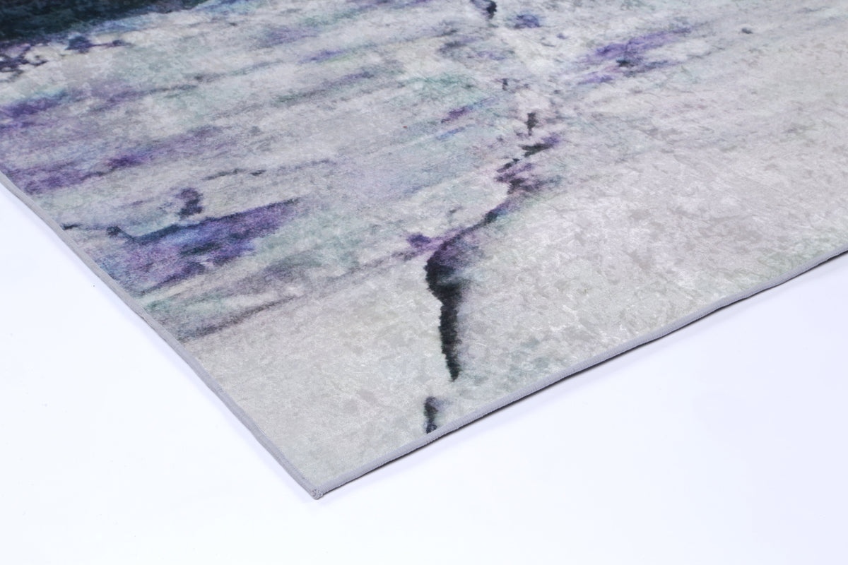 Kinetic Multi Watercolour Pastel Non-Slip Rug - ANGE03