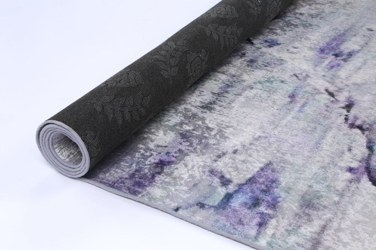 Kinetic Multi Watercolour Pastel Non-Slip Rug - ANGE03