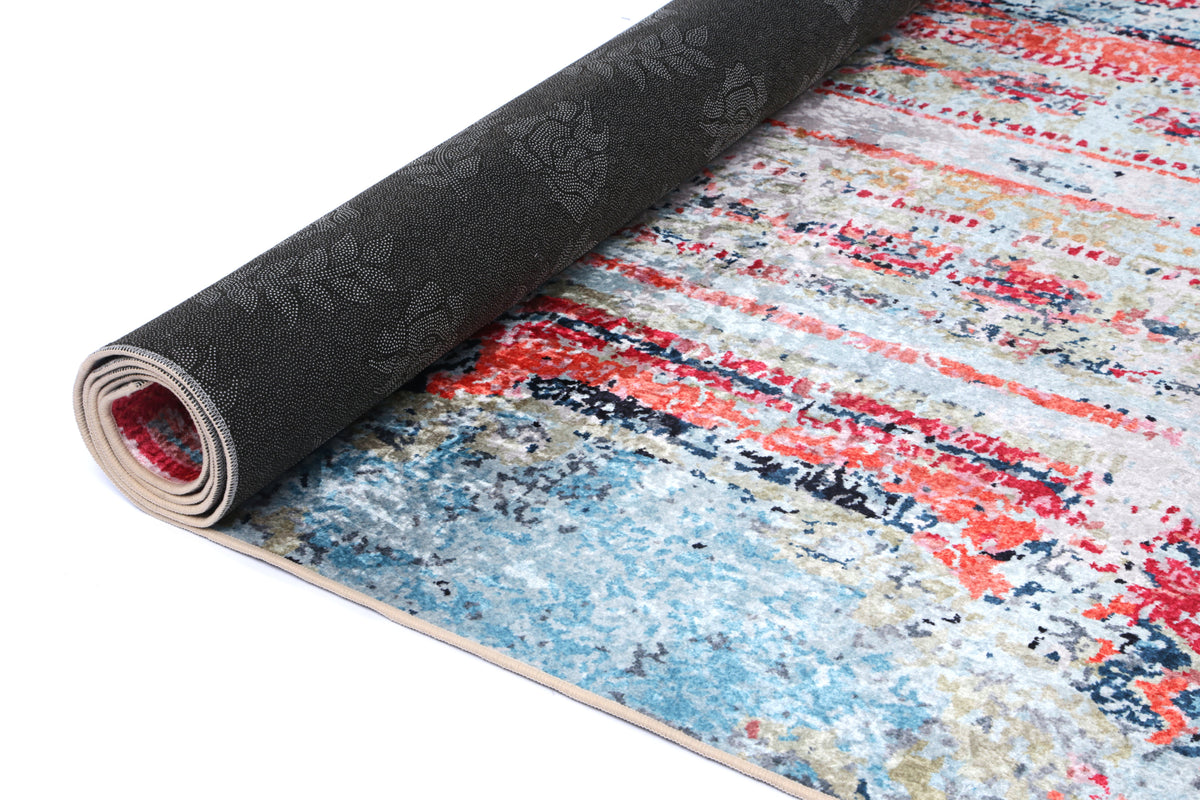 Kinetic Boho Multi Non-Slip Rug - ANGE10