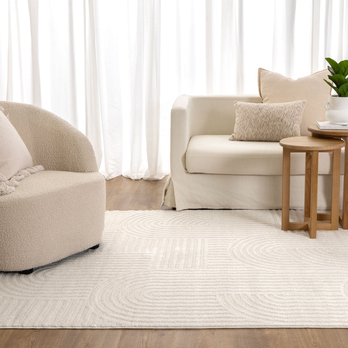 Cascadia Arches Silver Rug