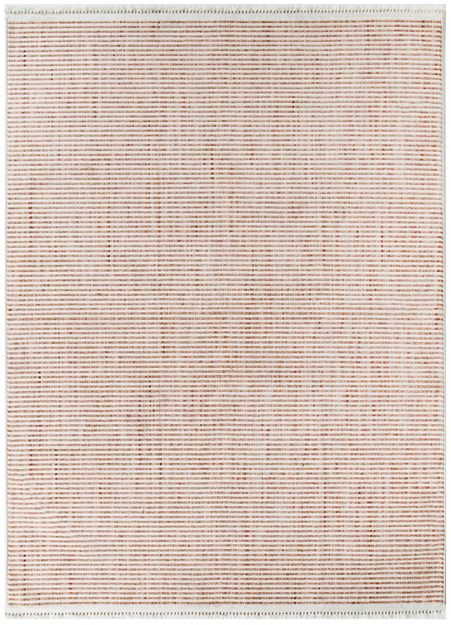Verno Pink Ivory Loop Stripes Rug - B002