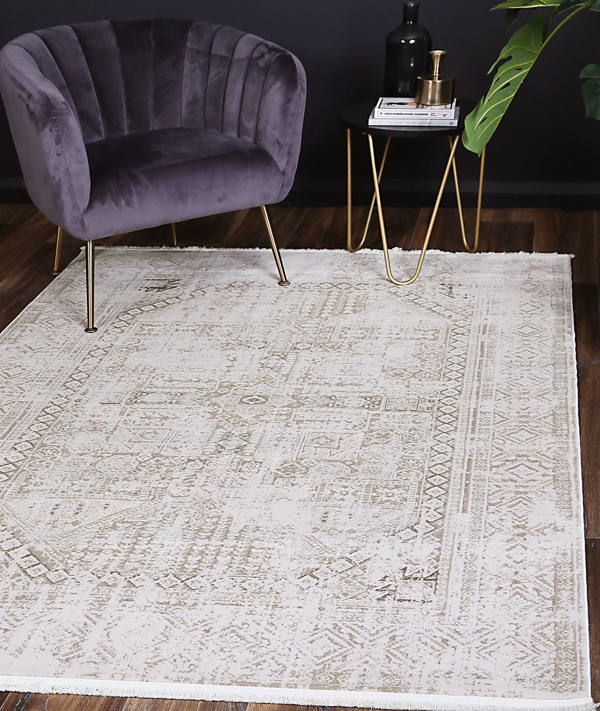 Boho Haven Panel Beige Rug - 03BEIG