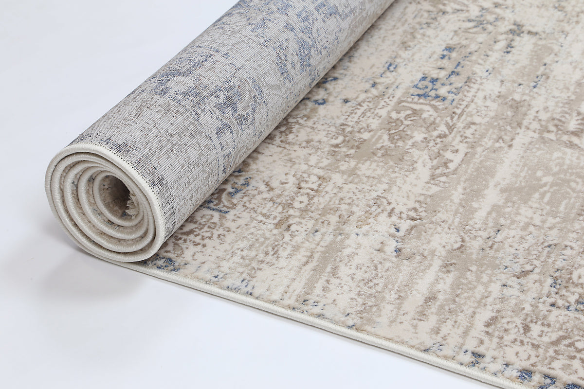 Boho Haven Medalion Beige Blue Rug - 06BBLU