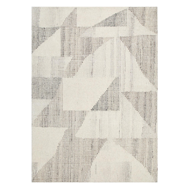 Cassius Flecks Beige Wool Rug - CASS03