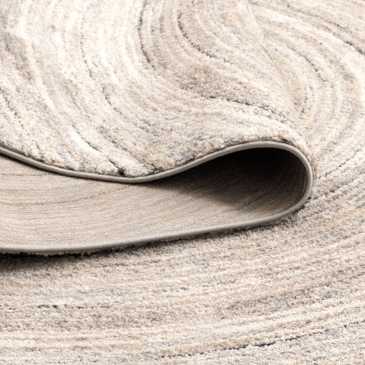 Eldorado Modern Ripple Grey Beige Rug