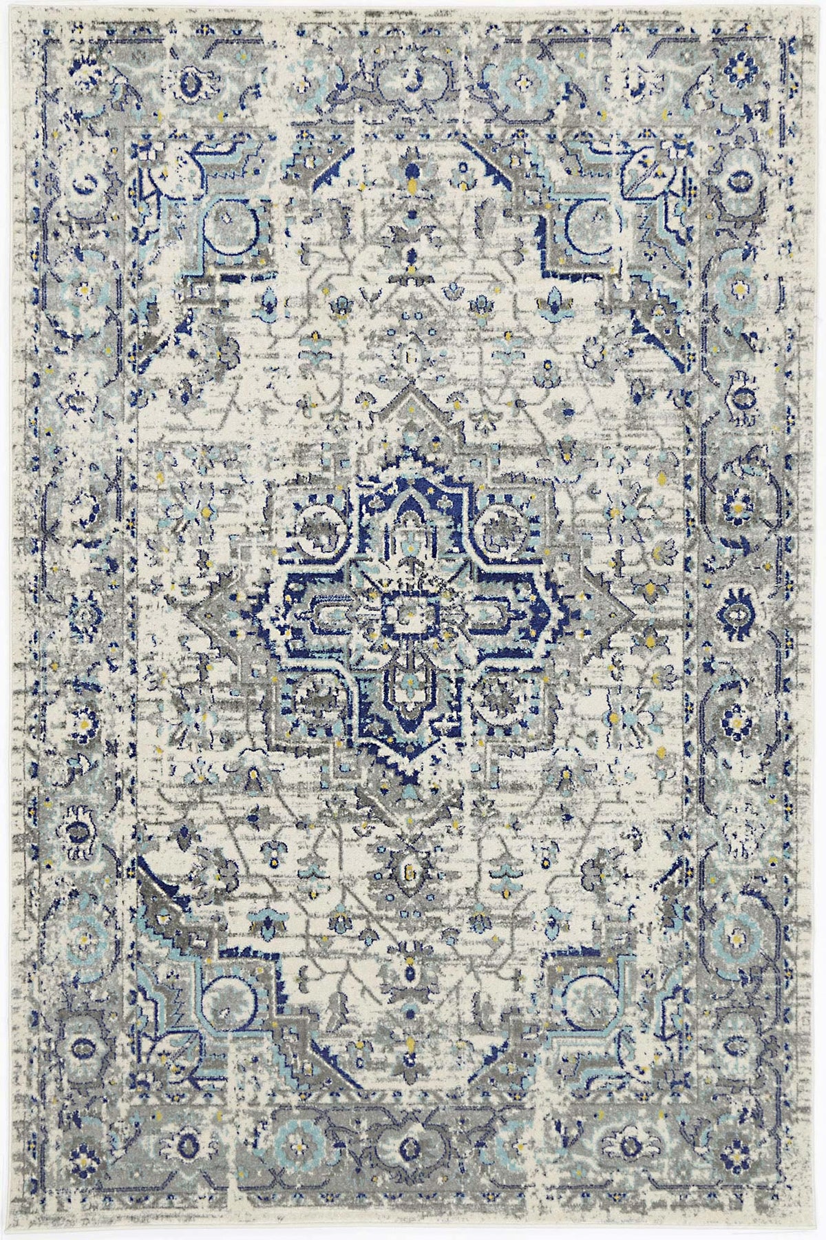 Dainty MeMontana Ivory & Blue Rug