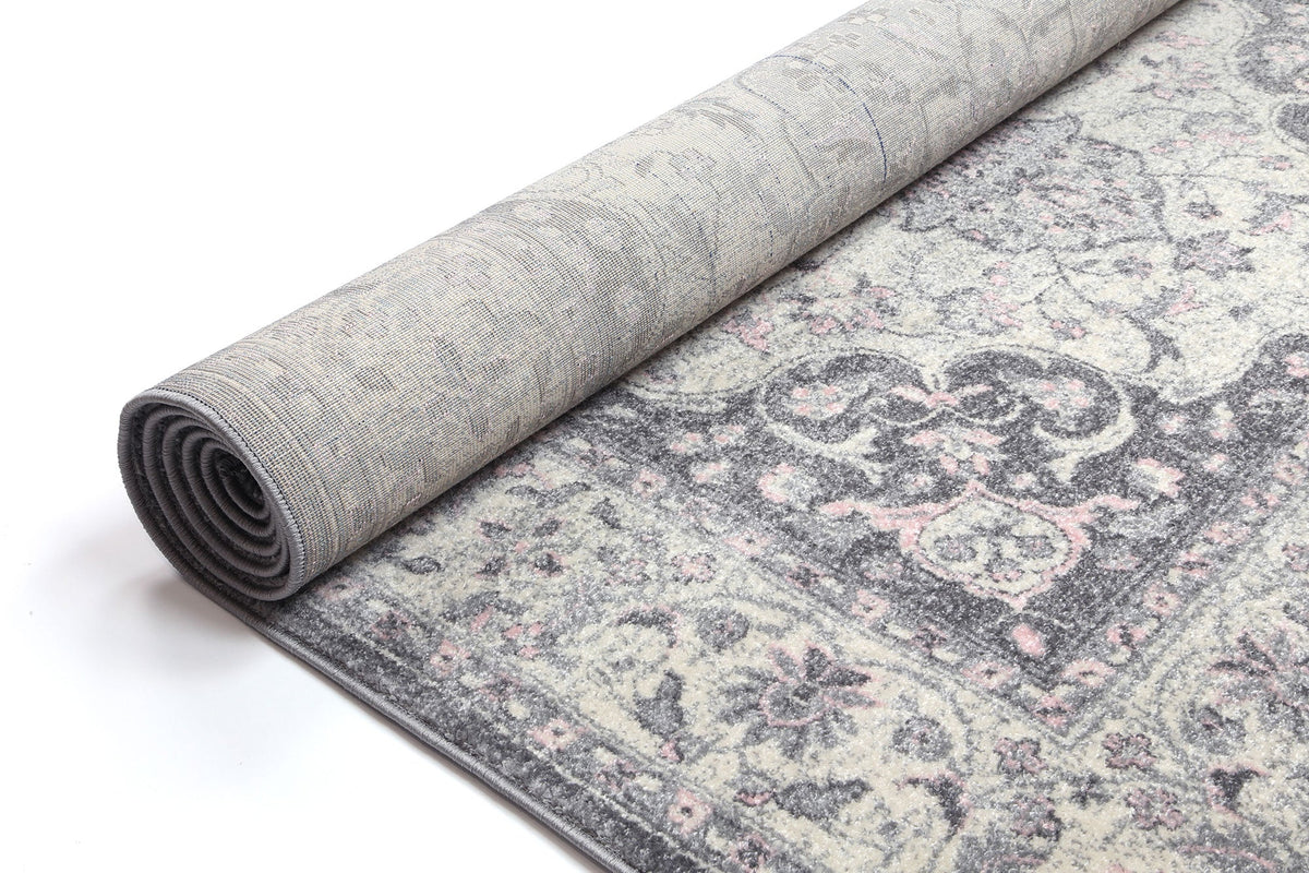 Dainty Traditional Grey Rug