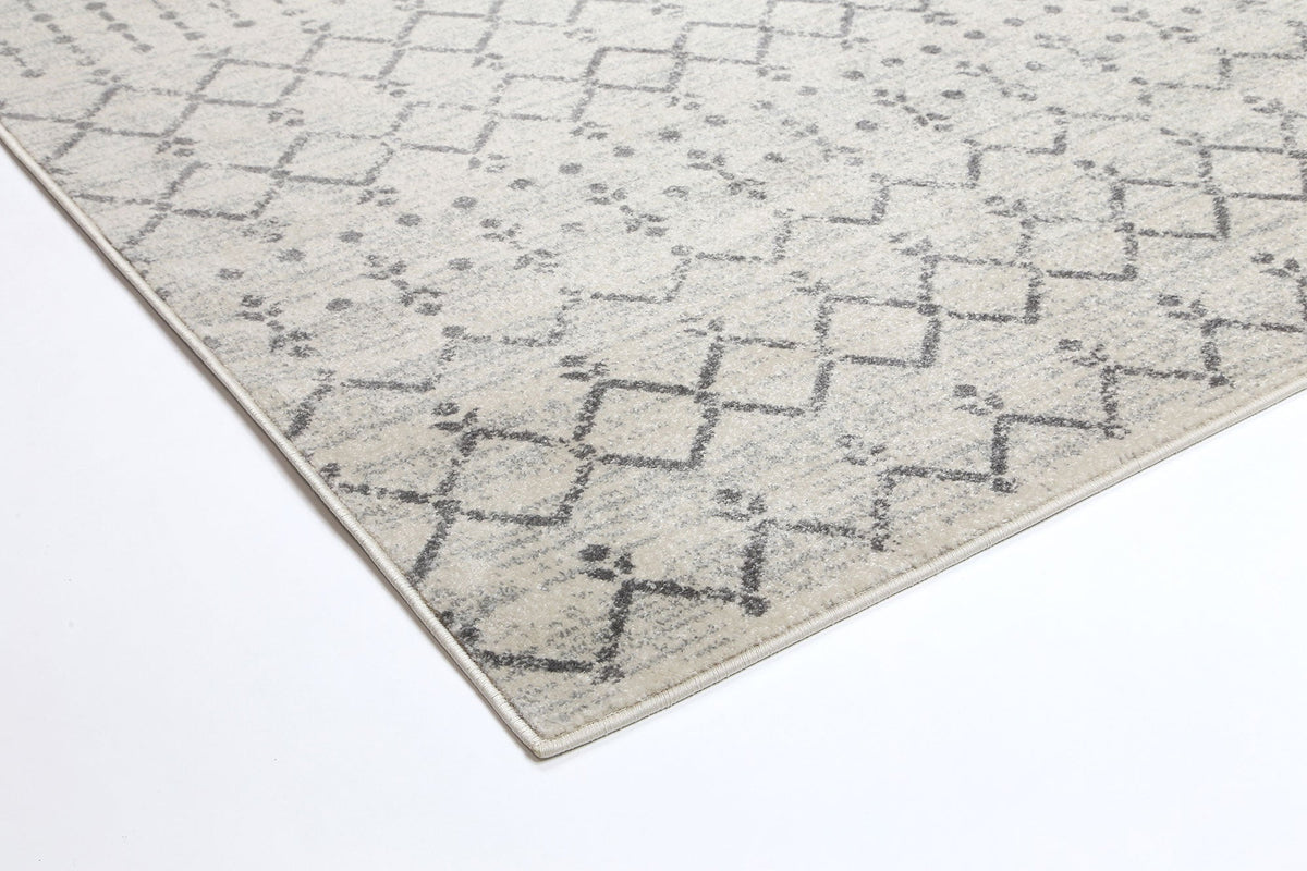 Dainty Geomtric Ivory and Grey