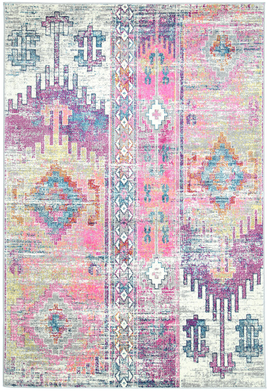 Dainty Ikat Multi Coloured Rug