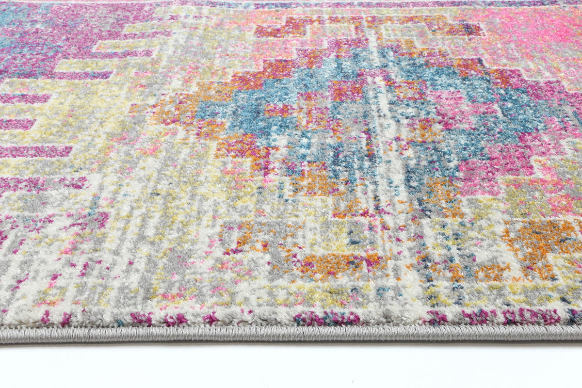 Dainty Ikat Multi Coloured Rug