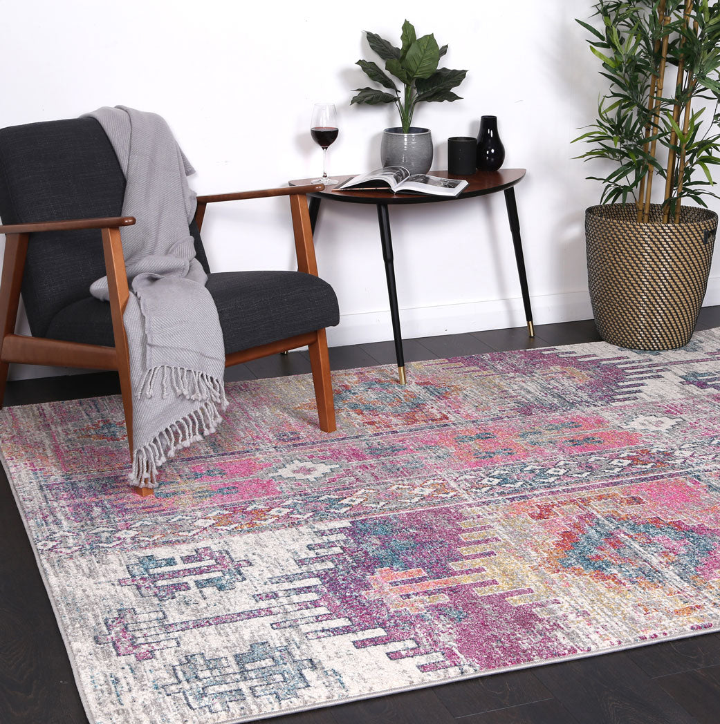 Dainty Ikat Multi Coloured Rug
