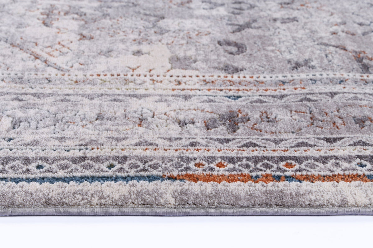 Almira Border Diamond Grey Multi Rug