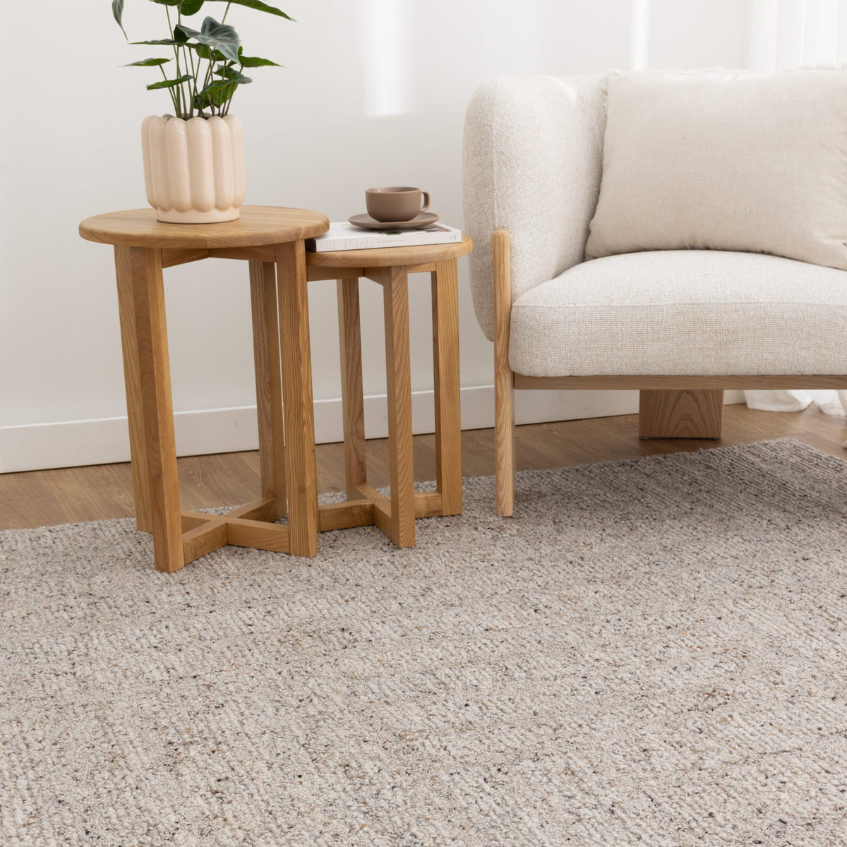 Serenade Greige Modern Wool Rug