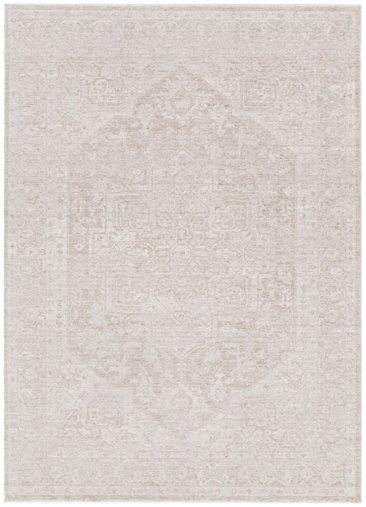 Ancestry Distressed Medallion Beige Rug - H102