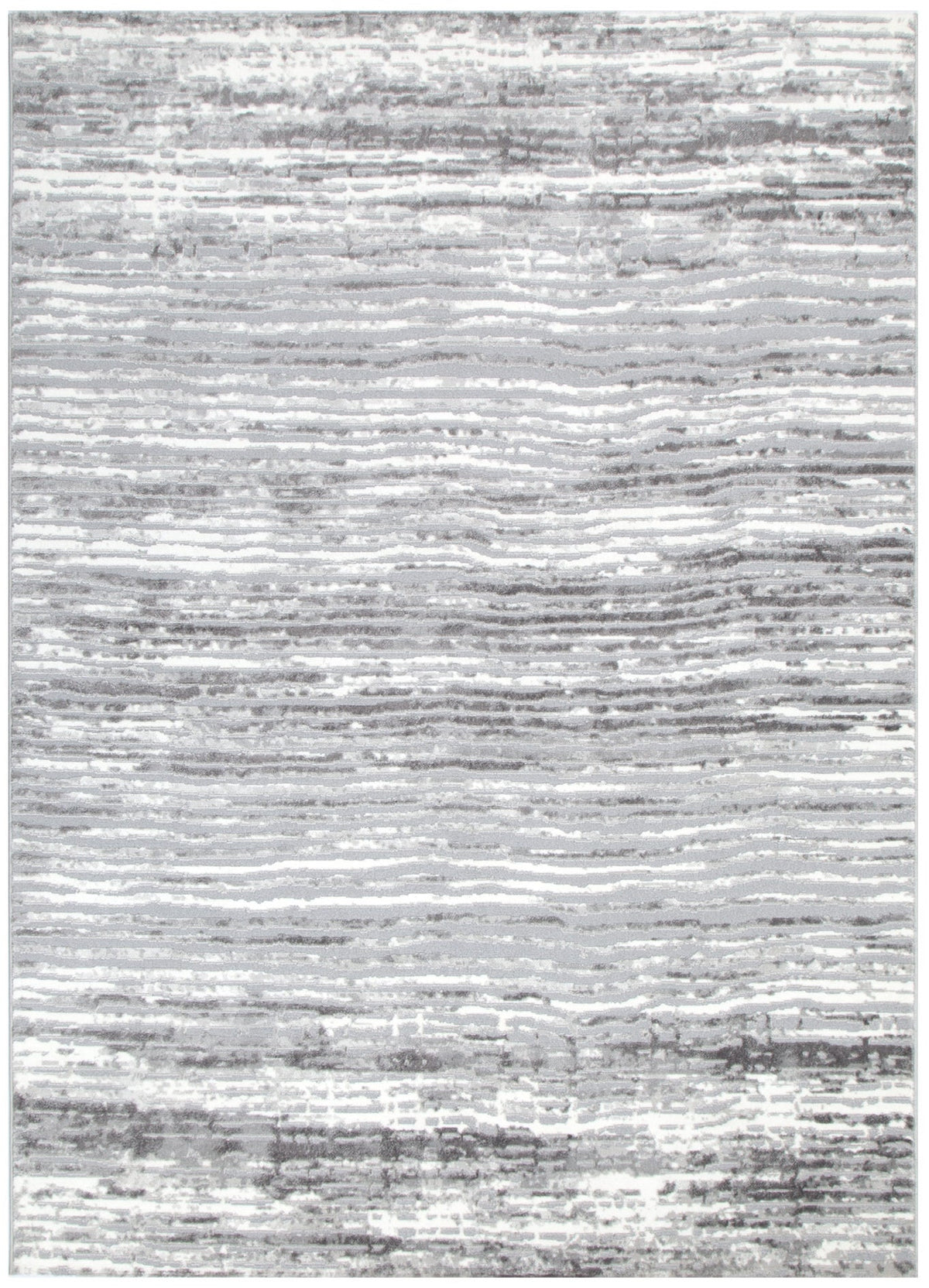 Emerald Distressed Lines Grey Rug - JADE002