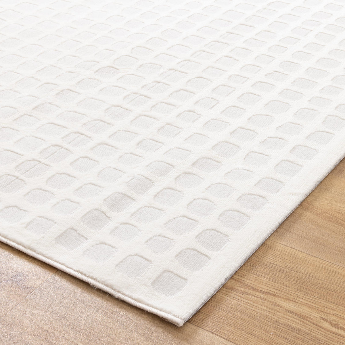 Emerald Geometric Shapes Cream Grey Rug - JADE005