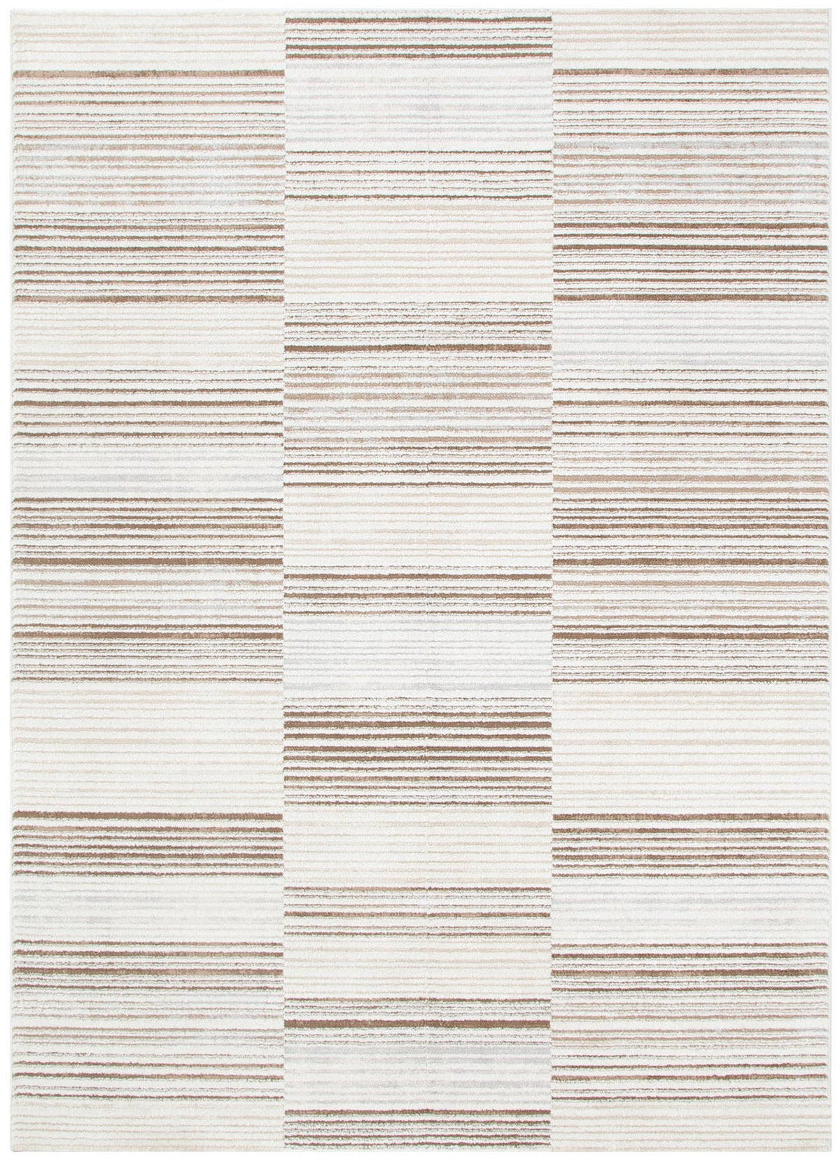 Cascadia Lines Beige Brown Rug