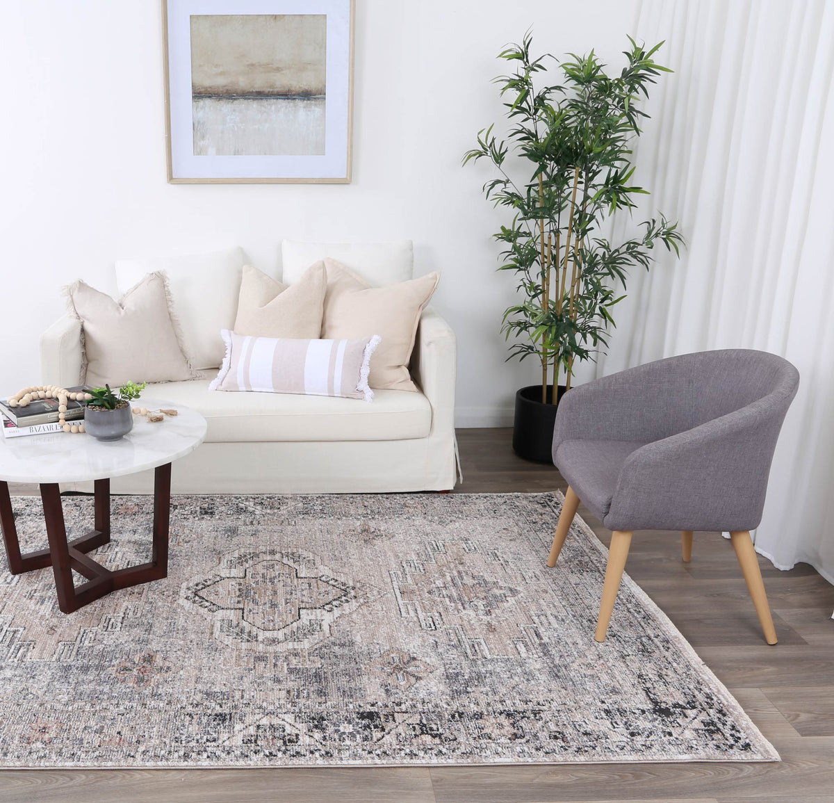 Savannah Derbent Ash Traditional Soft Rug