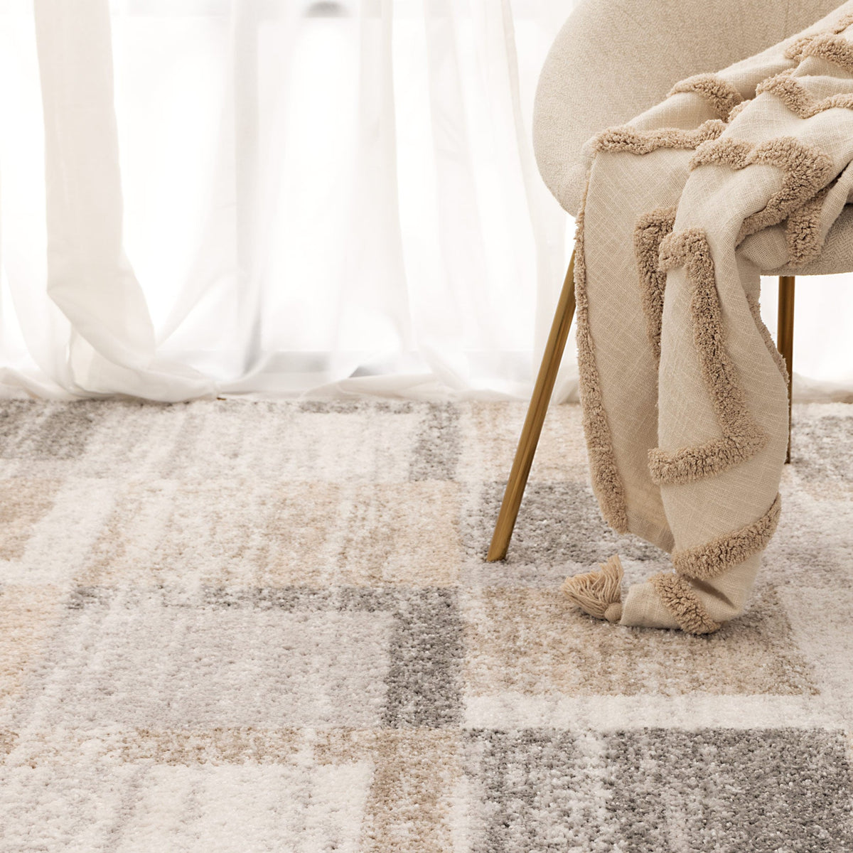 Nolita Squares Neutral Rug - N001