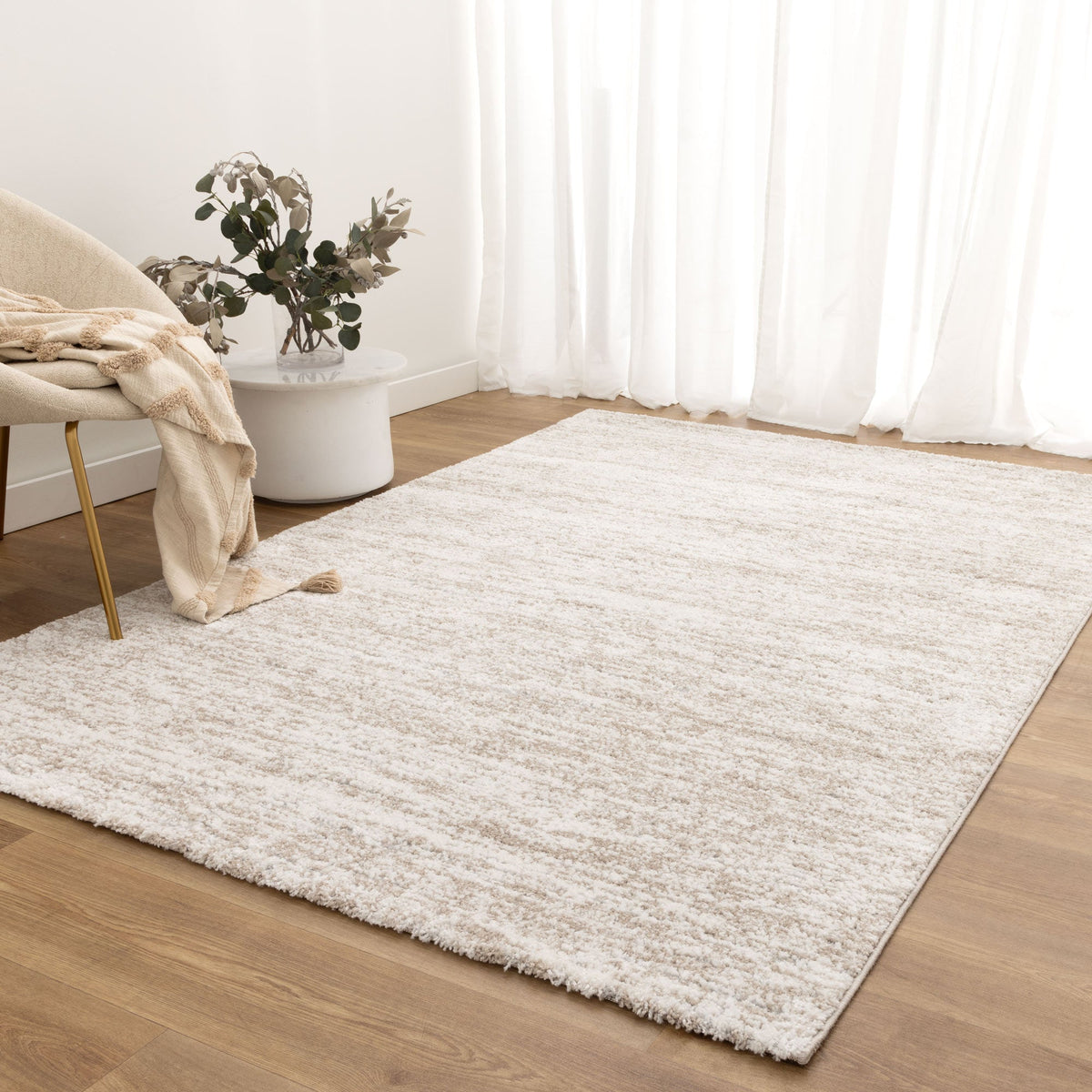 Nolita Canvas Abstract Beige Rug - N009