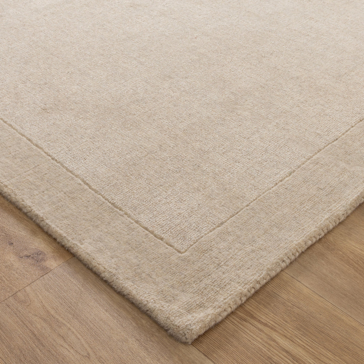 Aspen Natural Border Wool Rug