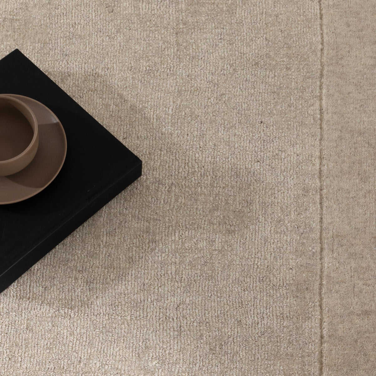 Aspen Natural Border Wool Rug