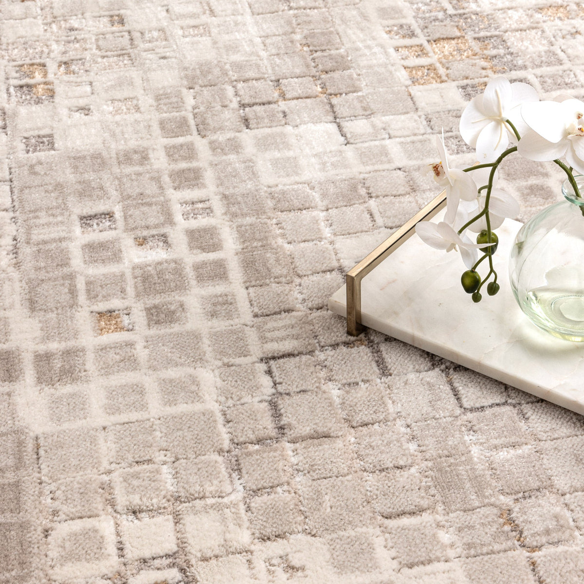 Pierre Cardin Marina Matrix Beige Rug