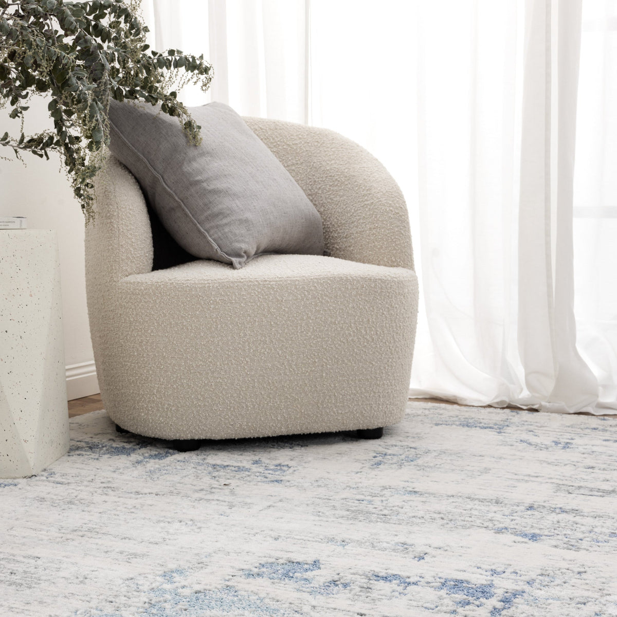 Pierre Cardin Marina Abstract Blue Rug