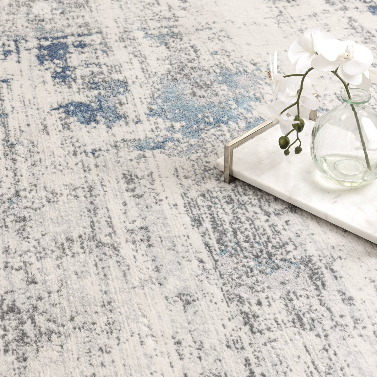 Pierre Cardin Marina Abstract Blue Rug