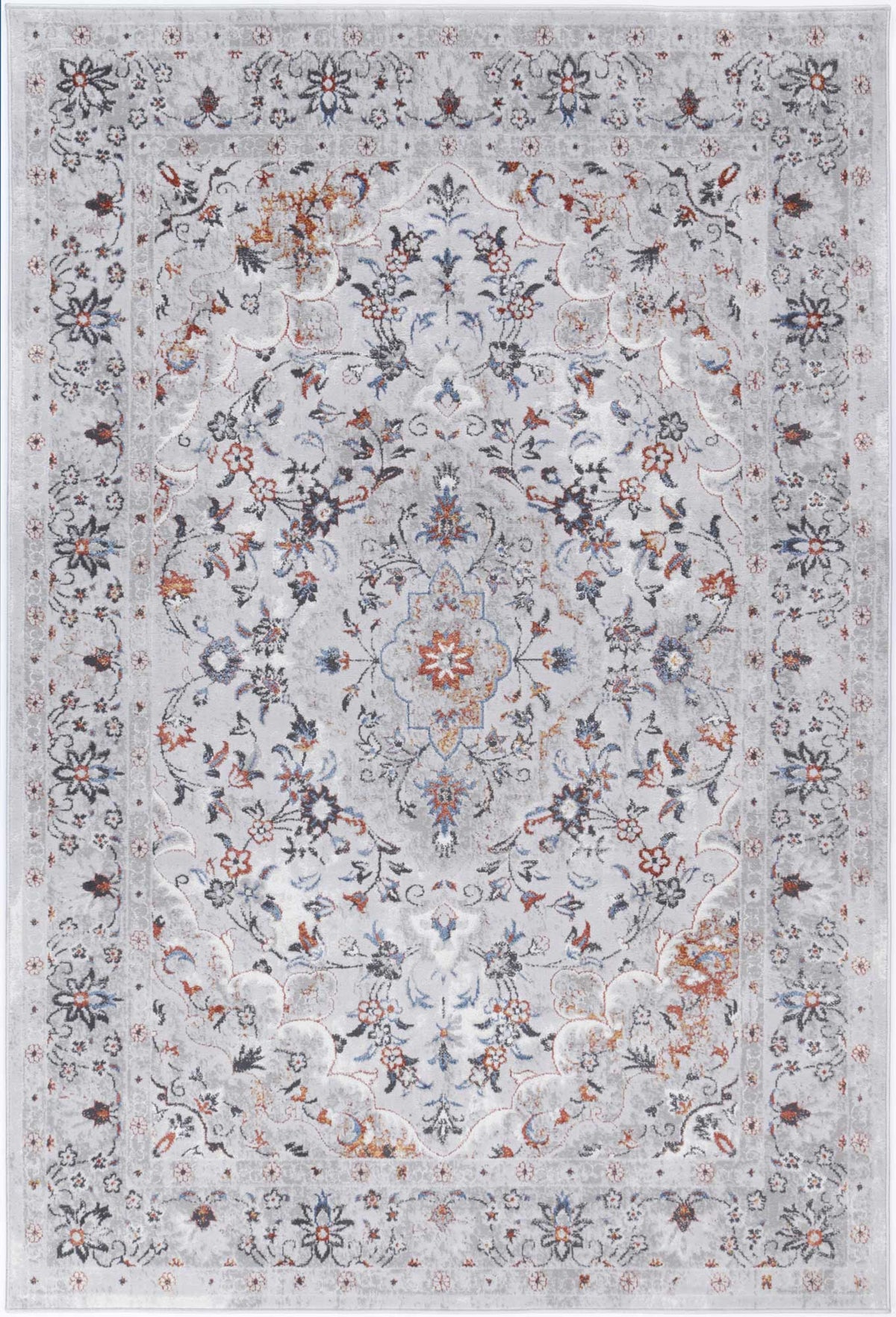Lisbon Ava Ivory & Red Traditional Rug