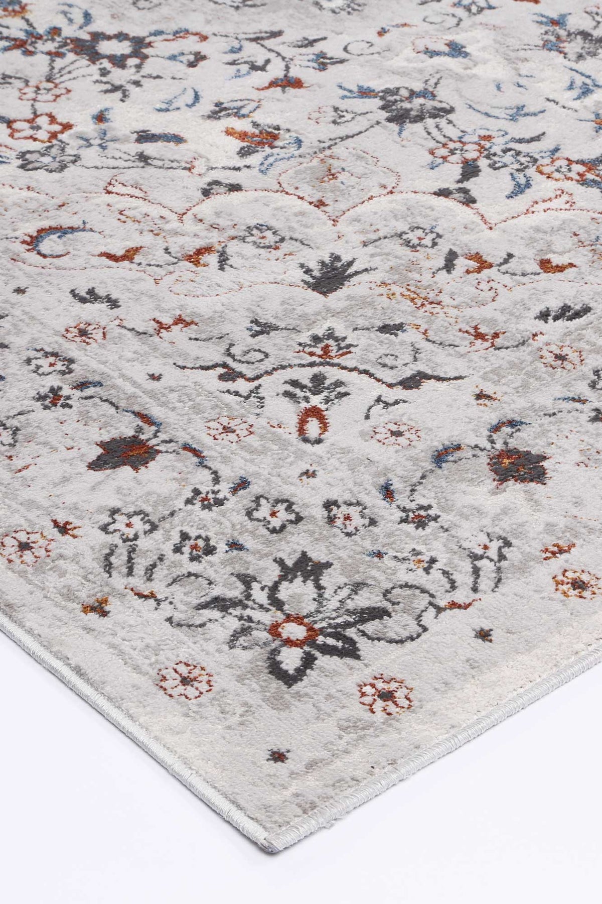 Lisbon Ava Ivory & Red Traditional Rug