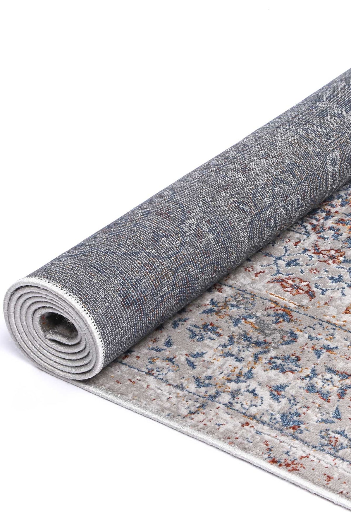 Lisbon Aurora Grey & Blue Traditional Rug