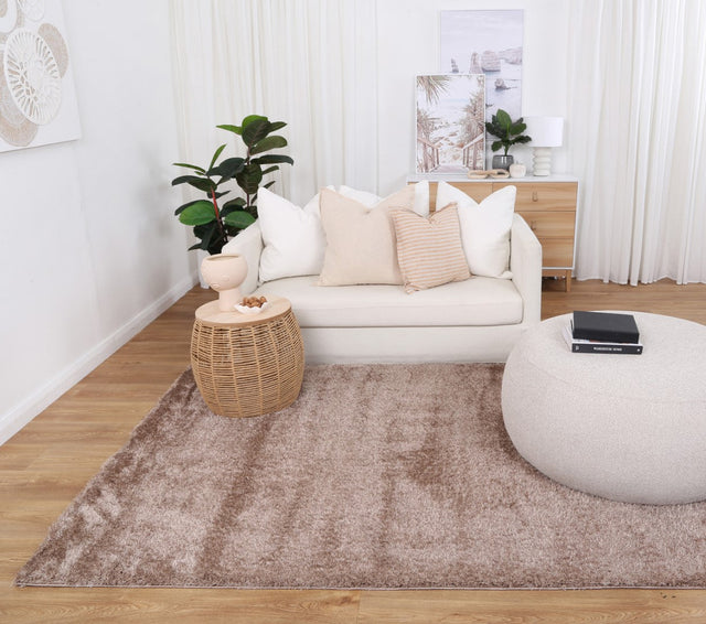Plush Soft Shag Beige Rug