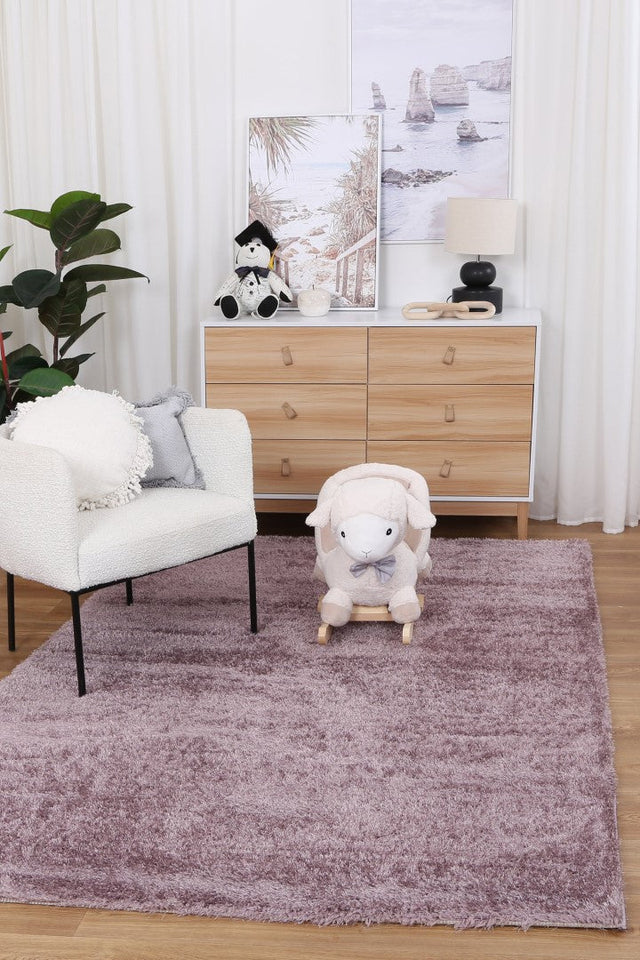 Plush Soft Shag Lilac Rug
