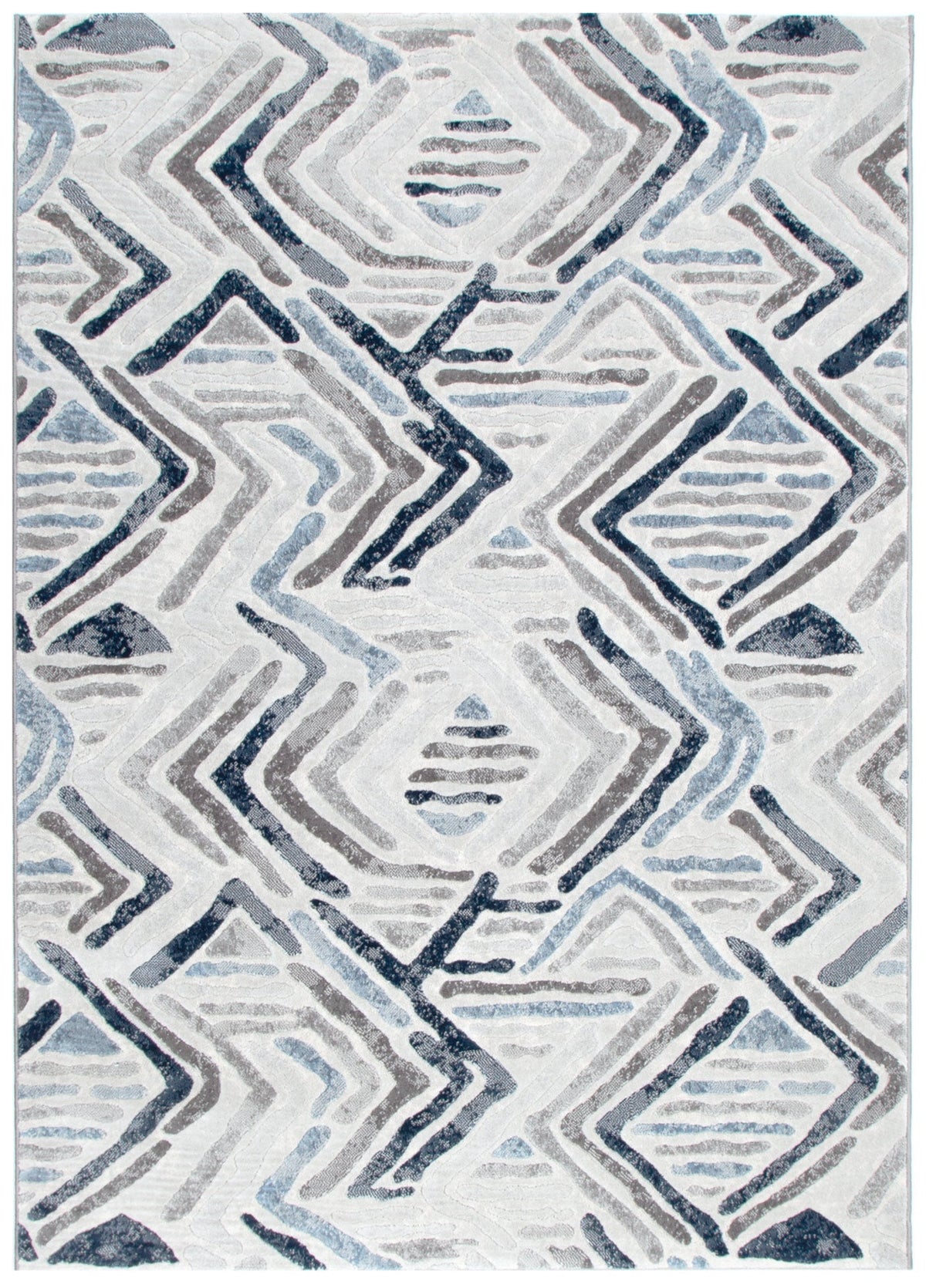 Garnet Diamond Blue Grey Rug