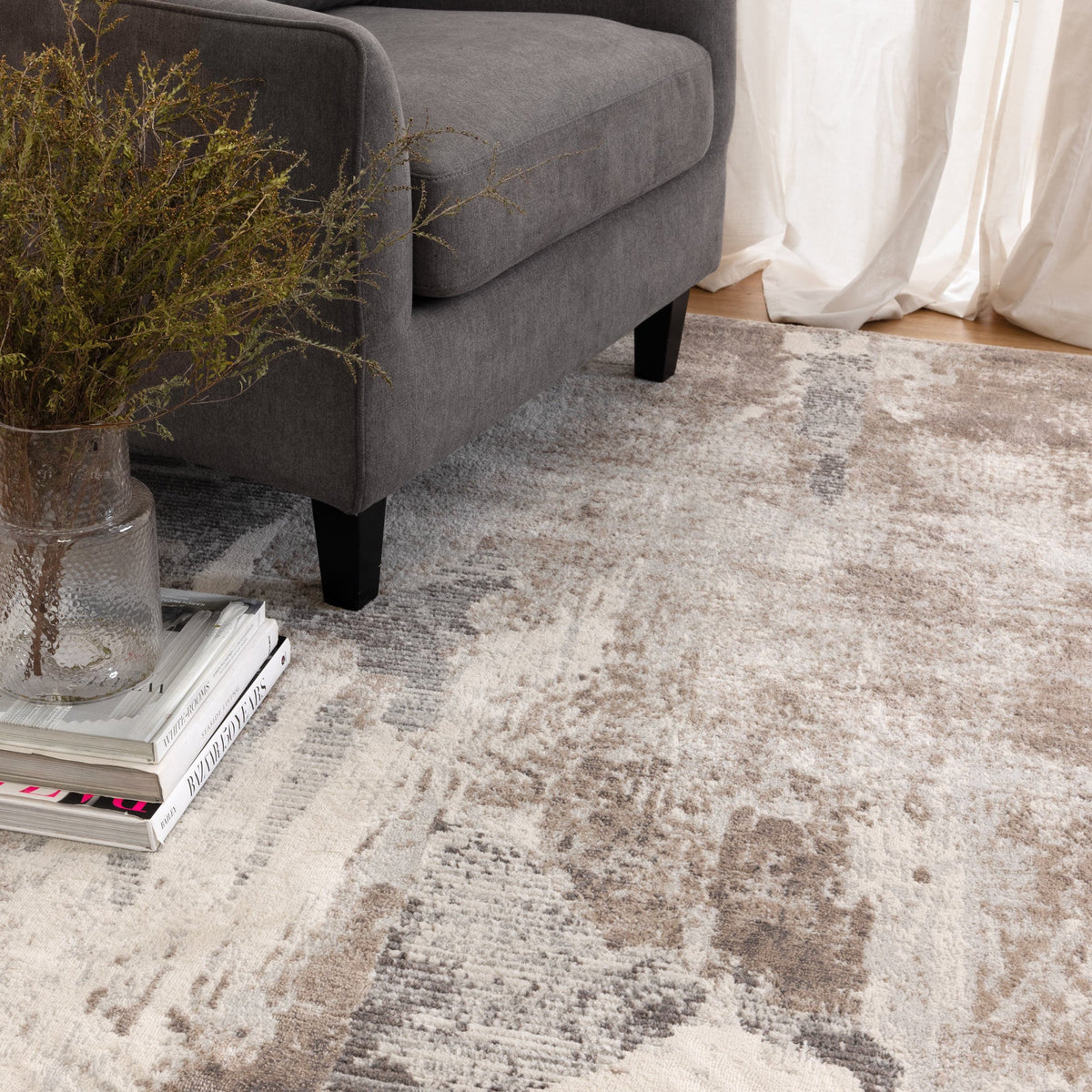 Garnet Abstract Beige Rug