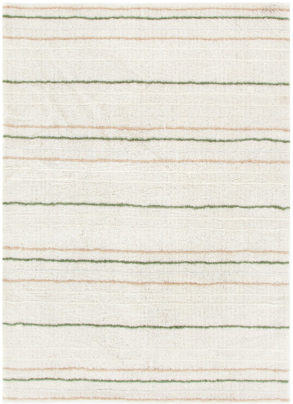 Moorland Olive Stripe Washable Wool Rug