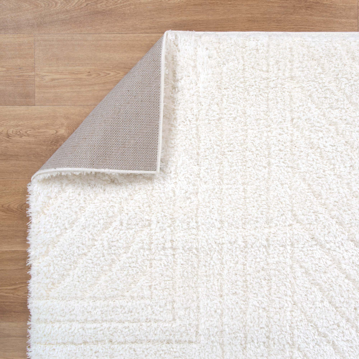 Gentle Modern Cream Shag Rug
