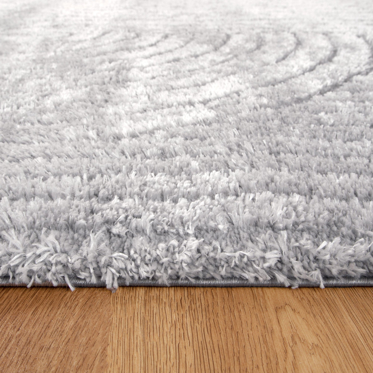 Gentle Dior Silver Shag Rug