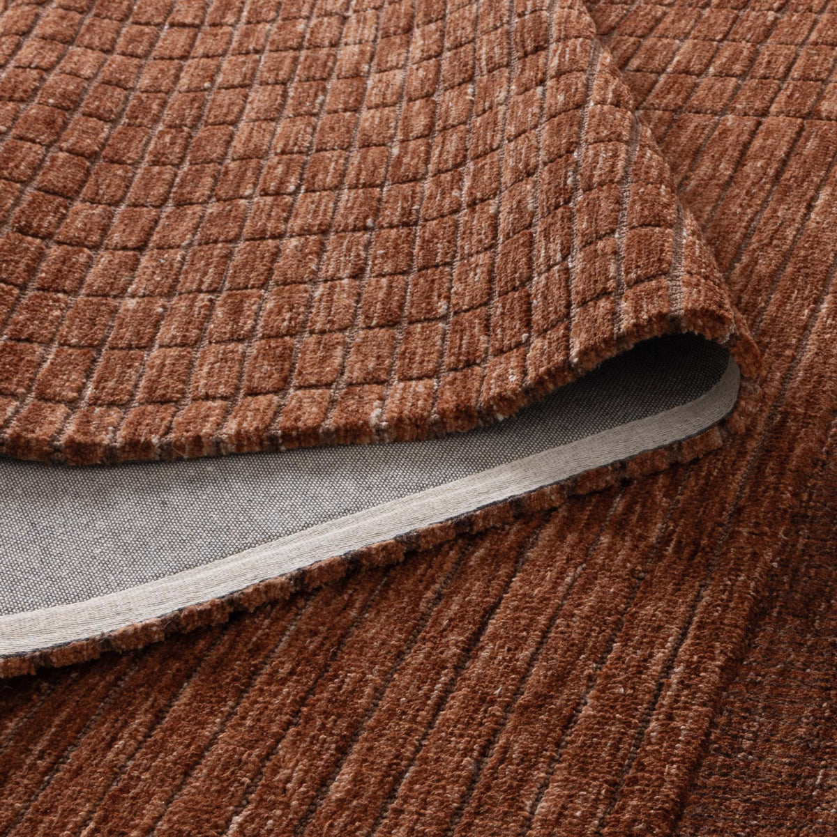 Ravine Terracotta Carved Rug - CANYON01