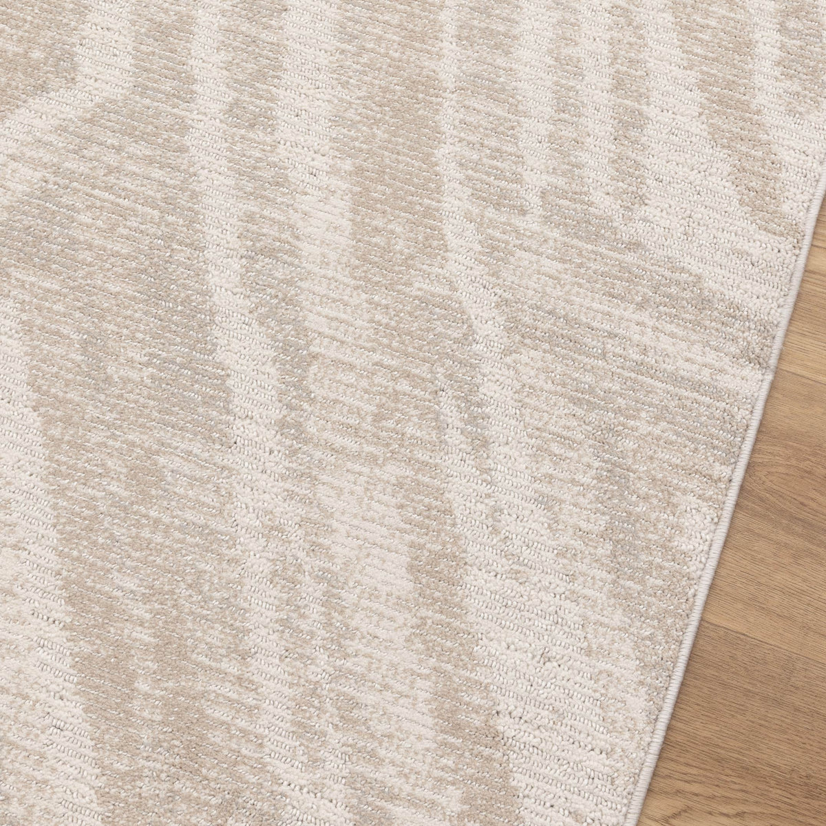 Umbria Geo Lines Beige Cream Rug - TOS1