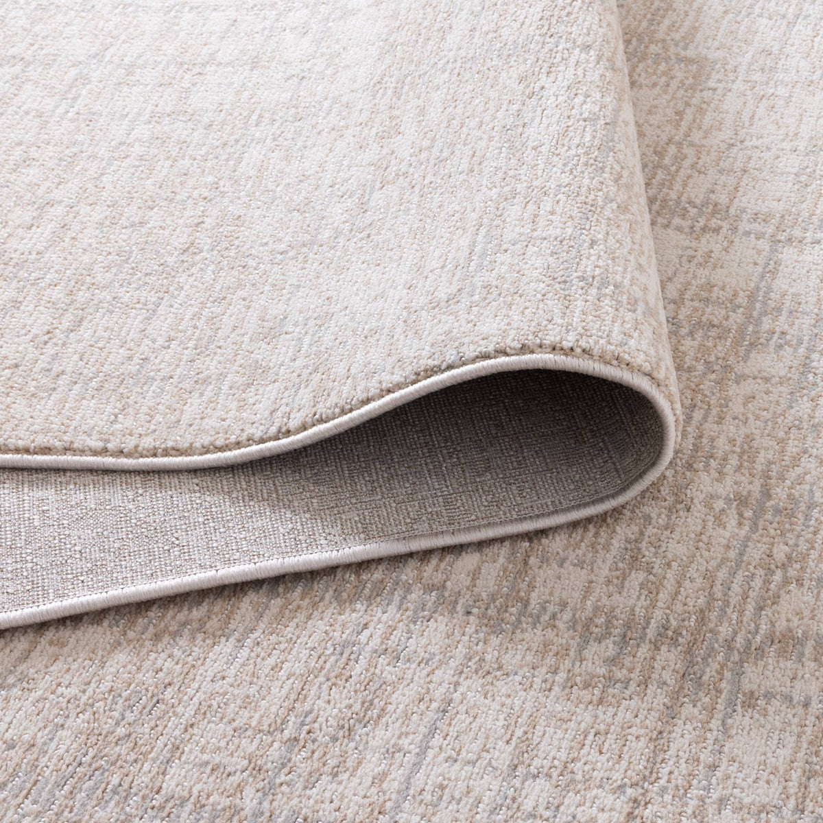Umbria Distressed Lines Grey Beige Rug - TOS4