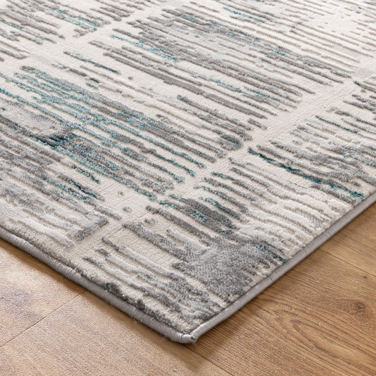 V002: Legacy Abstract Grey Blue Rug