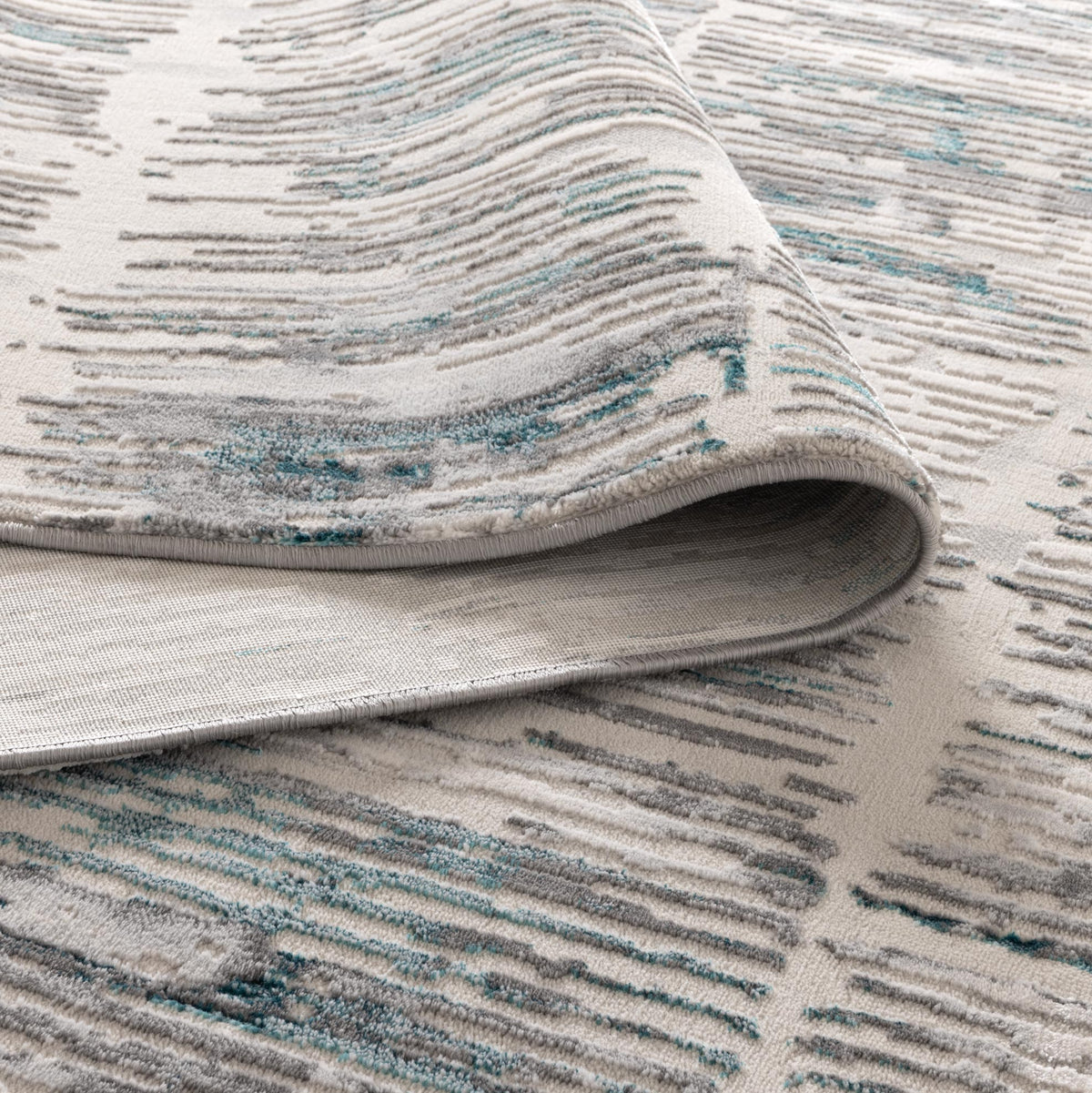 V002: Legacy Abstract Grey Blue Rug