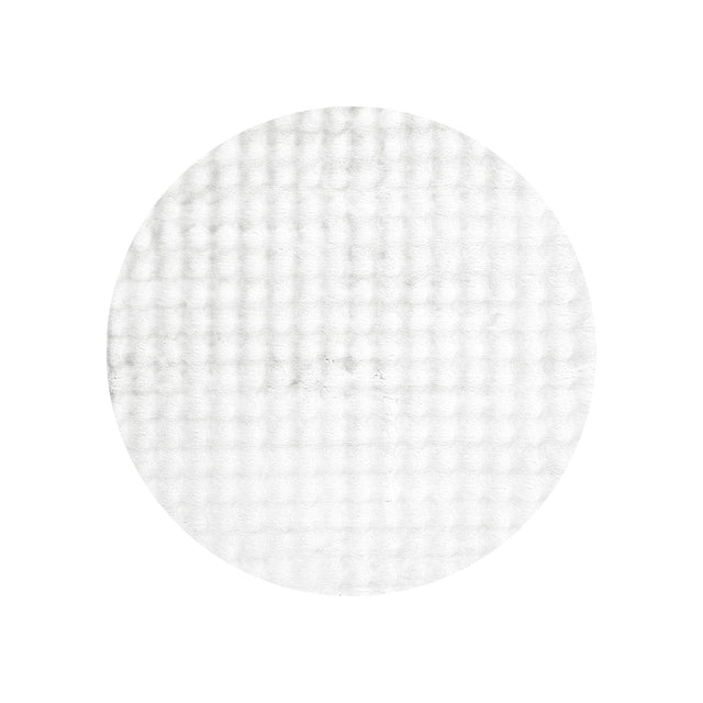 Pristine Washable Round Rug White