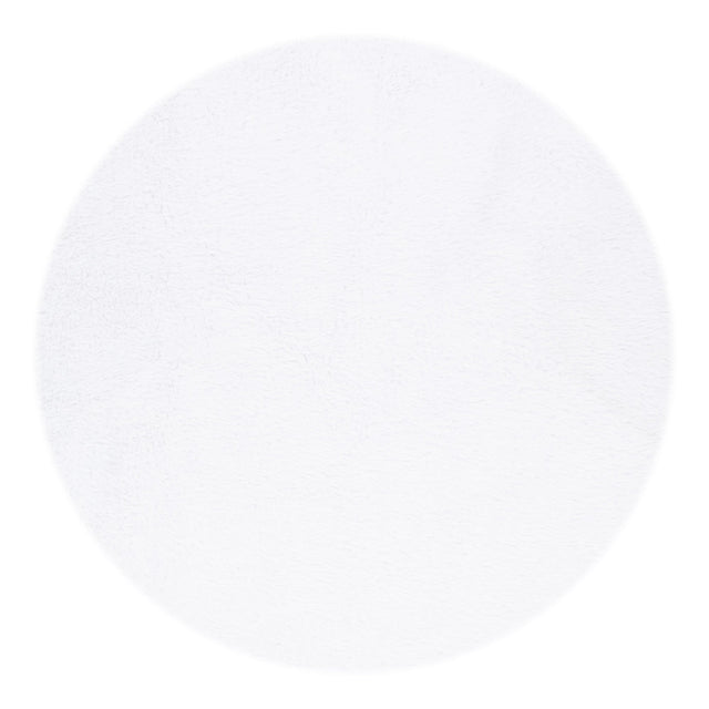 Lyric Machine Washable Shaggy White Round Rug